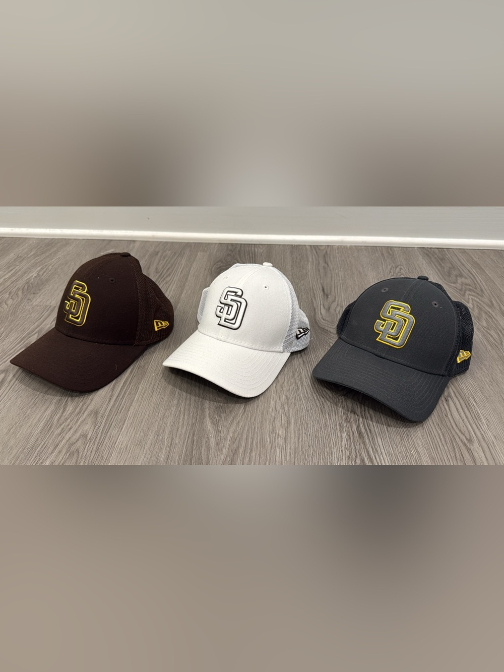 New Era White San Diego Mesh Trucker Hat lot of 3